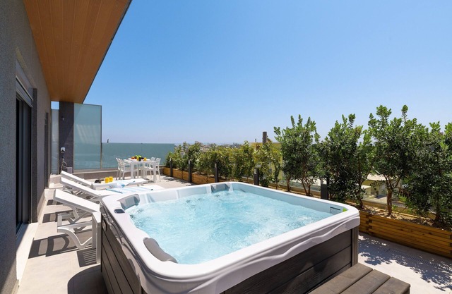Rhodes Skyline Suite With out Door Jacuzzi Sea View