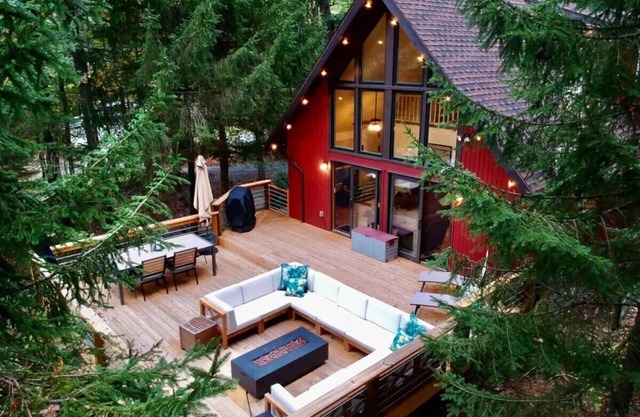 Riverfront, A-Frame cabin nestled in the woods of Wardensville, West Virginia