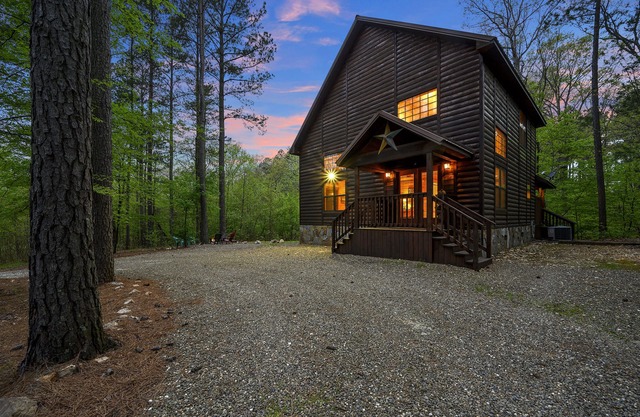 Romantic Cabin: Hot Tub, Jetted Tub & Fire Pit Under the Stars. Dogs OK w/fee