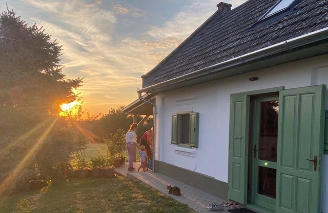 Romantic vineyard cottage at the edge of the forest