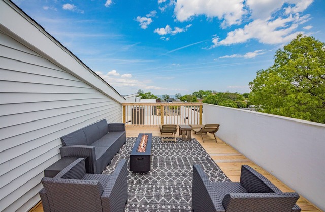 Rooftop bay and river views