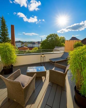 Rooftop Flat next to HBF & Messe Düsseldorf