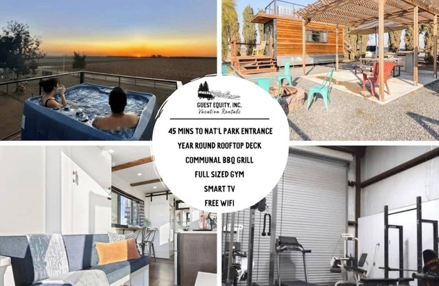 Rooftop Spa! Tiny Cargo Home, Farm Experience