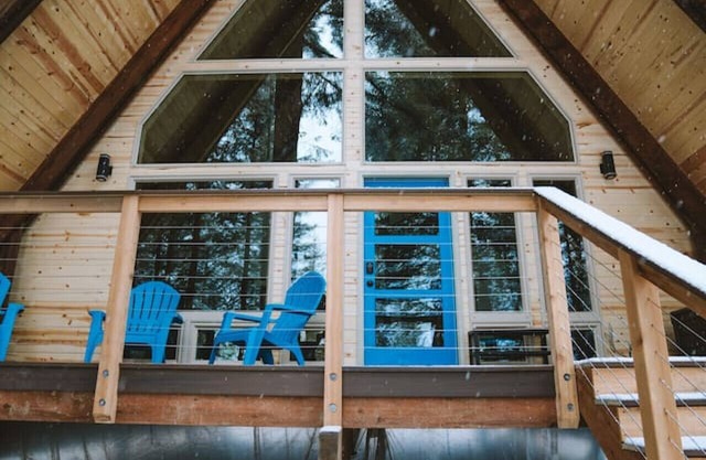 Salted Roots Blue Door A-Frame Cabin