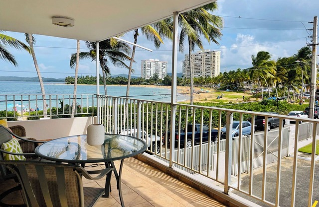 Sand & Sea Cozy 2 bedroom condo with AC and WiFi in charming Luquillo Beach!