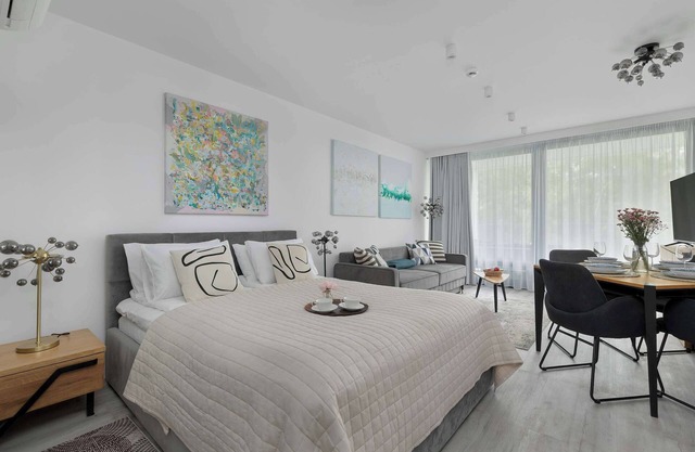 Sea&Lake Mielno | Unique Studio for a Family Holiday by the Sea | Balcony & Park
