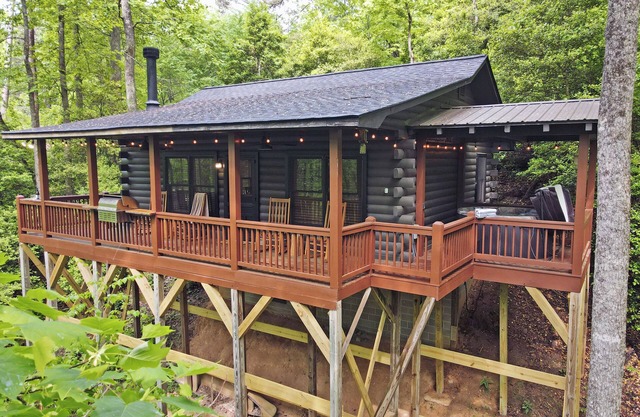 Secluded cabin in the trees with Hot Tub/Fire Pit!