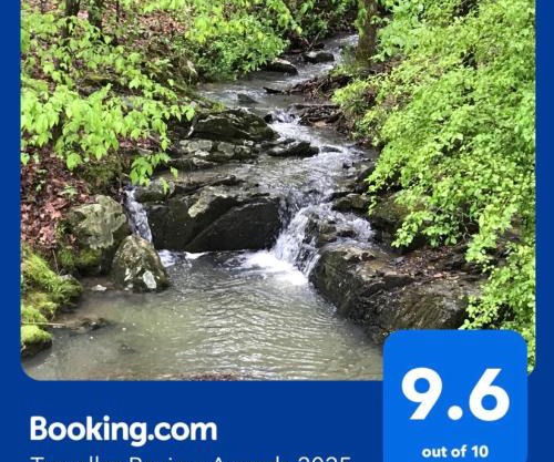 Secluded Home with Mini Waterfall and a Creek in Hot Springs