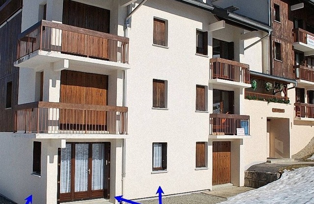 skiing in a family resort