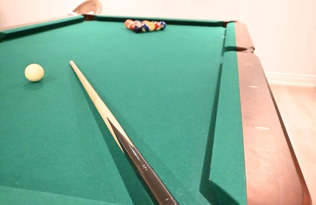 Spacious home in Mississauga with pool table in the basement.