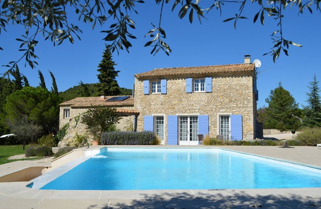 Stone house with beautiful swimming pool and surrounding panorama