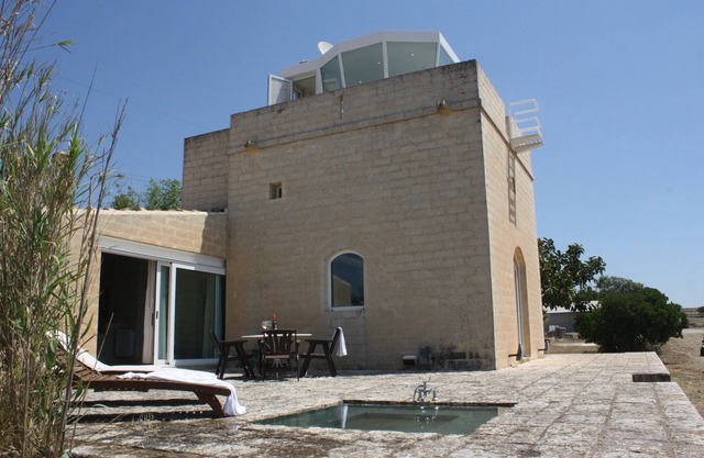 stone tower house