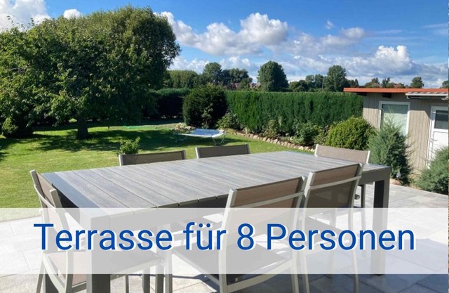 STRANDLIEBE 100 qm Gartenwohnung (eingezäunt), 15 Gehminuten zum Strand