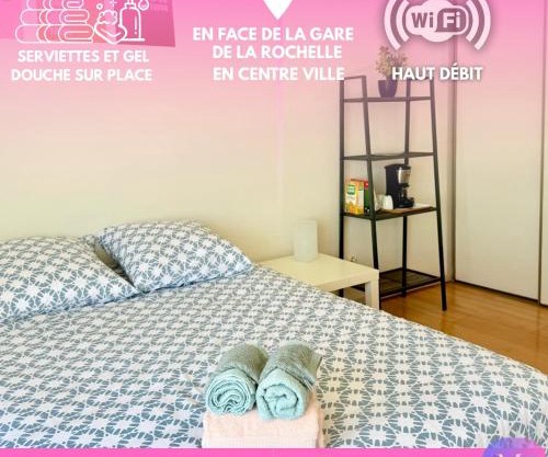 Studio centre-ville La Rochelle, 2 pas de la gare, free wifi
