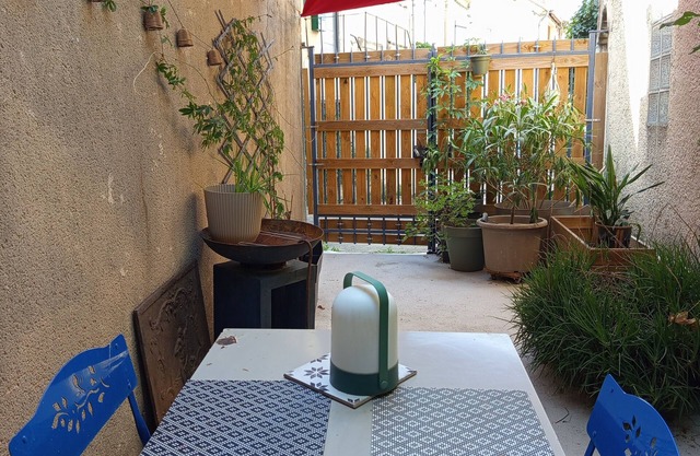 Studio in village house with small courtyard