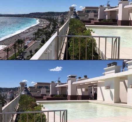 Studio with Terrace & Rooftop Pool in Promenade des Anglais