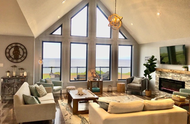 Stunning Modern Beach House: Private, Unblocked Ocean Views in Nova Scotia.