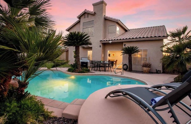 Stunning Pool at Chic 4BR Vegas Home