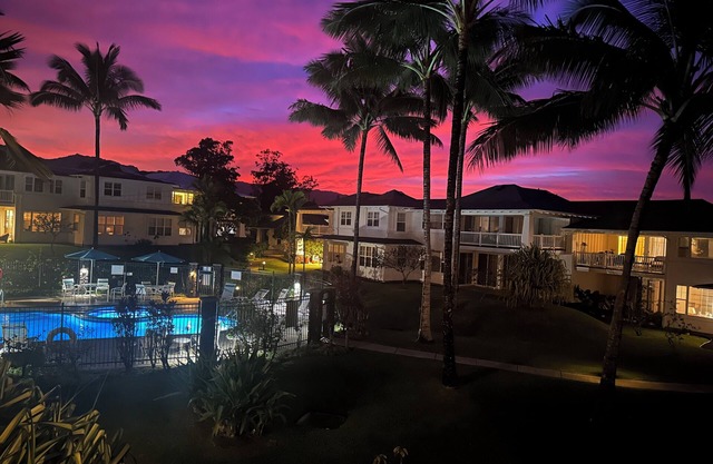 Stunning views from 3-bedroom condo with fitness room and WiFi in Princeville