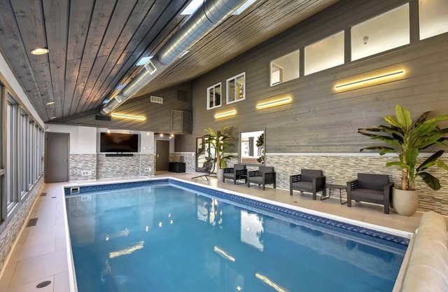 Stupendous Home Retreat with Indoor Pool & Outdoor Hot Tub, Sauna, In the Woods