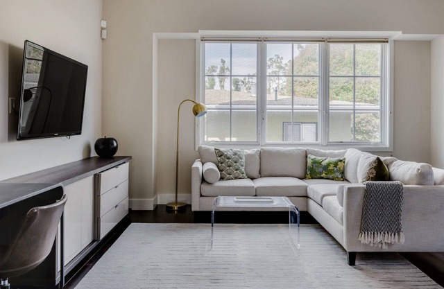Stylish Burlingame 2BR w/Laundry & A/C, nr Dining, by Blueground