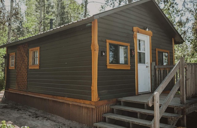 Sunset Cabin at Tamaracks Resort, a lakefront cabin with it's own beach access.