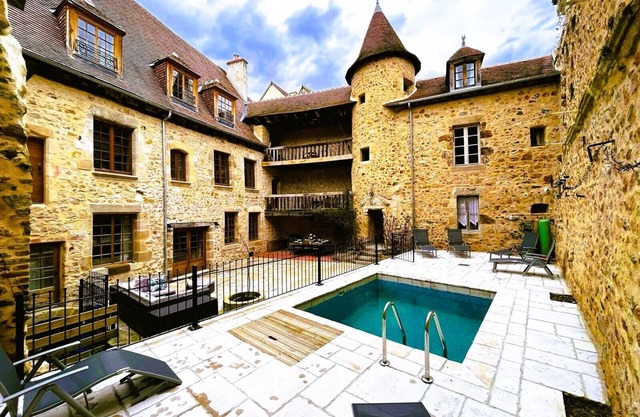 Sympathetically restored old school in a mediaeval village