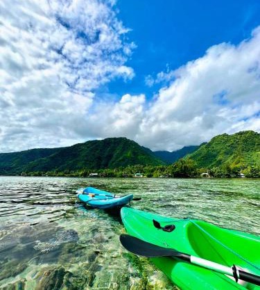 Teahupo'o Lodge Tahiti - Fare Terre et Mer - climatisé - canoe et paddle