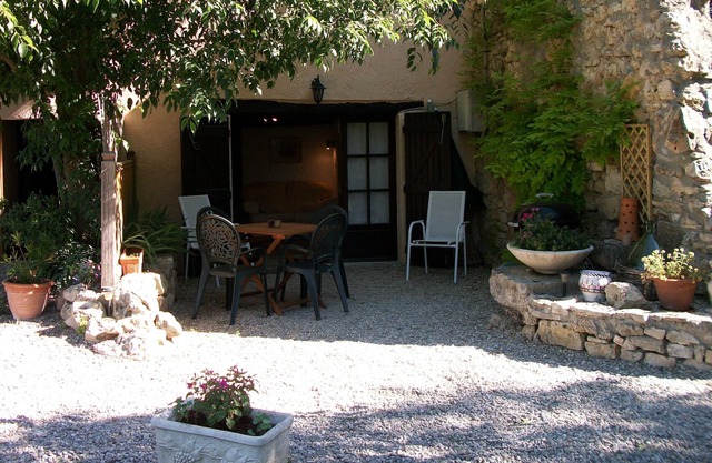 The 10m x 5m pool is shared as is the large natural garden