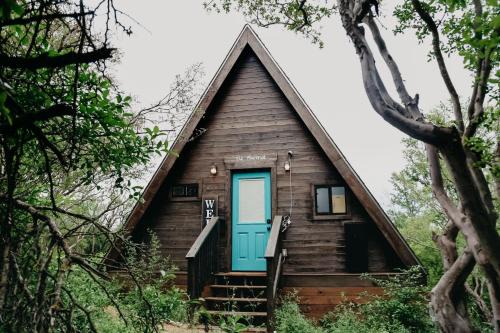The Maverick: A-Frame w/Hammock and Tree Top View
