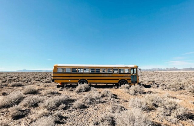 The Nowhere Bus · Off-Grid, Stargazing, Nic Cage Themed School Bus