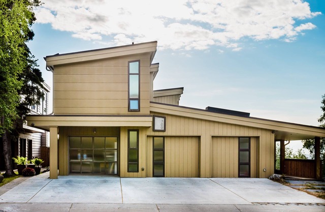 Three luxury rentals with three hot tubs in park-like setting, Cook Inlet views