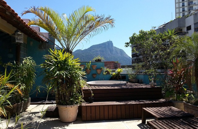 Top roof with view of the Christ the Redeemer