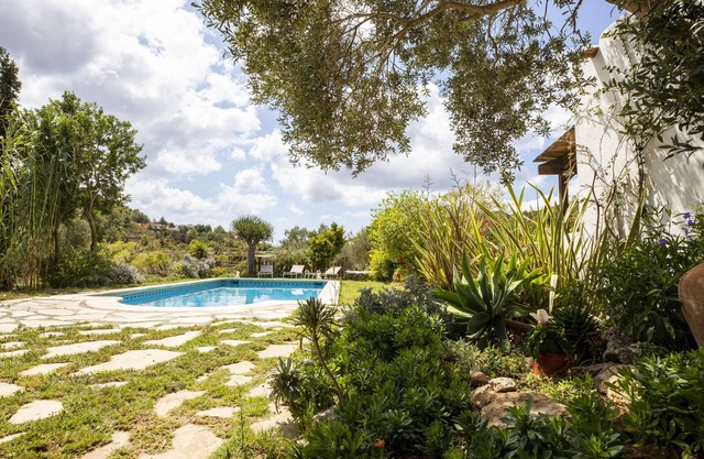 Traditional Ibizan country house with private pool and large gardens