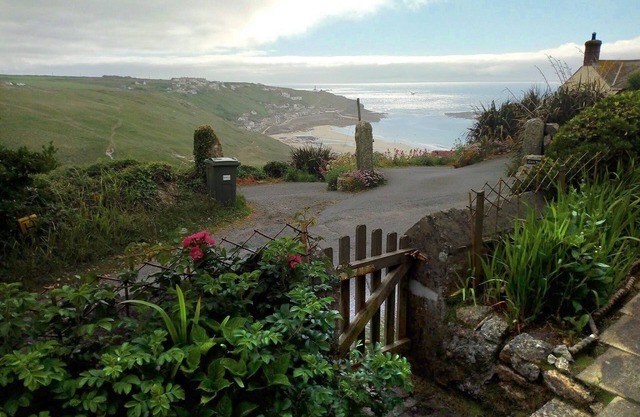 Traditional granite cottage above Sennen Beach