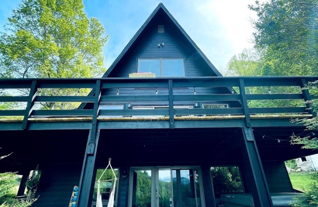 Unique A-Frame Cabin near Boone! Sleeps 6, Hot Tub, large deck