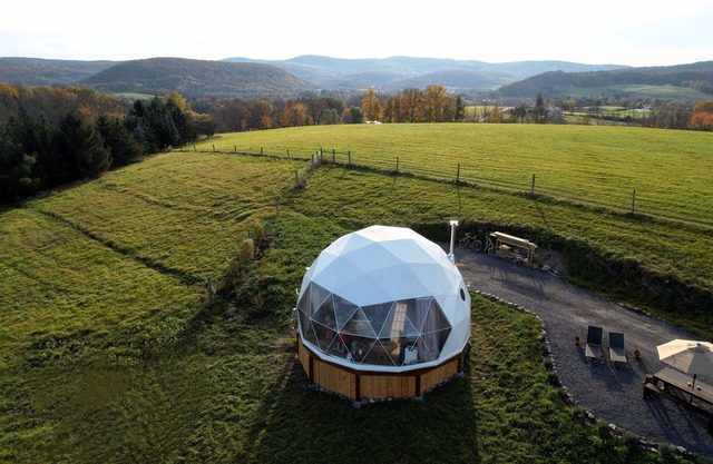 Unique Geodesic Dome Retreat nestled on an Agroforestry Farm