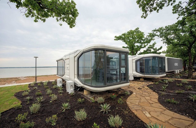 Vessel 6 - Contemporary Vessel Stay | Lake Access Smart Comforts Backyard
