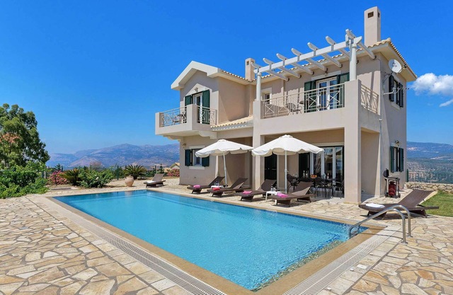 Villa Kalithea - Impressively Large Pool with Panoramic Sea Vistas & Games Room