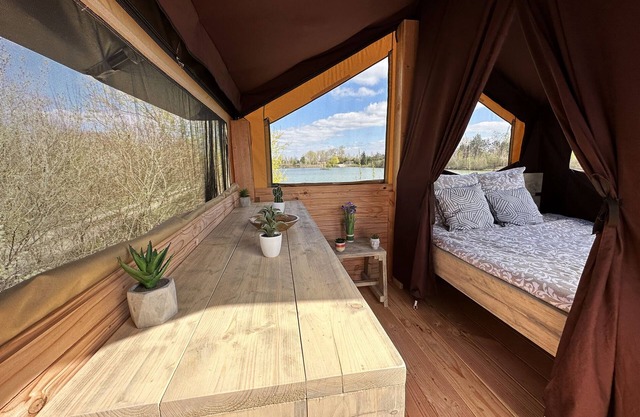 Waterfront cabin on stilts