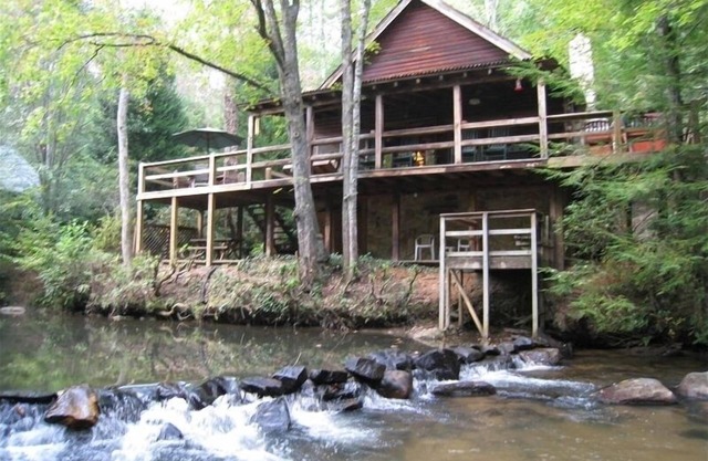 Waterfront Cabin on Trout Stream W/Hot Tub, & Internet