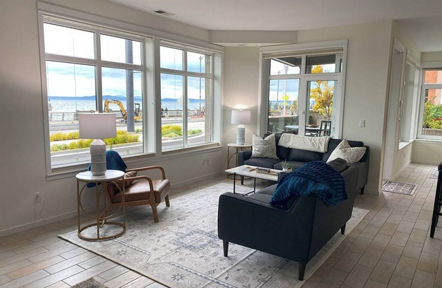 "Waterfront SeaTown Suite", 2 bedrooms, 2 baths with amenities and views galore!