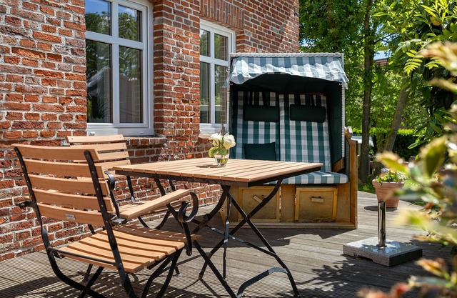 Wonderful Gulfhof:45sqm apartment Lütt Stuuv for 3 persons, terrace & garden