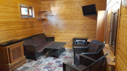 Wooden room in garden house