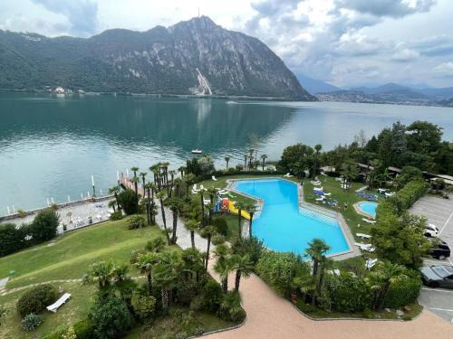 Wunderschönes Apartment direkt am See, Bissone bei Lugano/Tessin