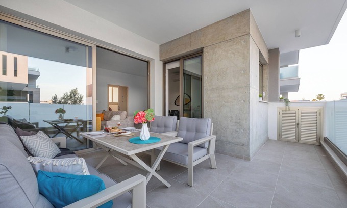 Agios Athanasios Apartment | 102 Mulberry Court- Bright with Large Terrace