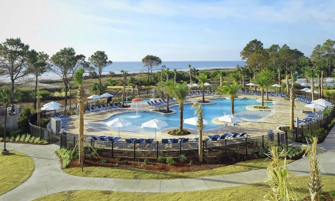 Hilton Head Island Villa | 129 Carolina Beach Club Oceanview Villa Attached to Ocean Oak Resort by Hilton
