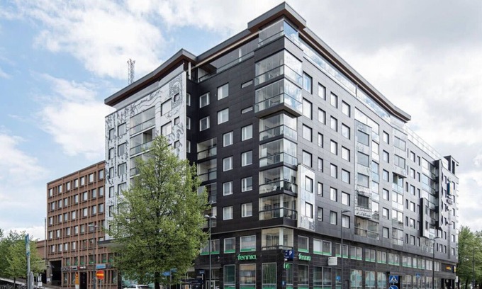 Tampere Apartment | 1BR & Balcony next to Railway Station in Downtown