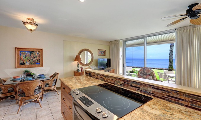 Honokowai Condo | 2 Bedroom, Corner Condo 20 Steps from the Beach. Oceanfront!