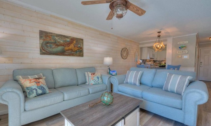 Caswell Beach Condo | 2 BR/2BA, Ocean View Condo w/POOL in Caswell Beach-Sleeps 8